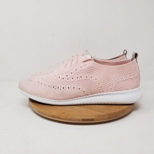 Cole Haan 2.Zerogrand Shoes Womens 9 Pink Knit Lace Up Oxford‎ Wingtip Sneaker